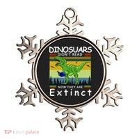 Dinosaurs Didn't Read Now They Are Extinct Funny Ornament thumb 0