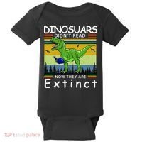 Dinosaurs Didn't Read Now They Are Extinct Funny Baby Bodysuit thumb 0