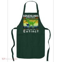 Dinosaurs Didn't Read Now They Are Extinct Funny Apron thumb 0