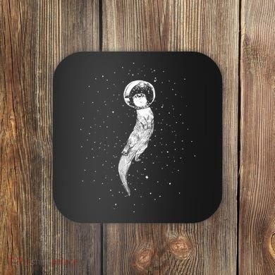 Drifting In Otter Space (Best For Color) Coaster