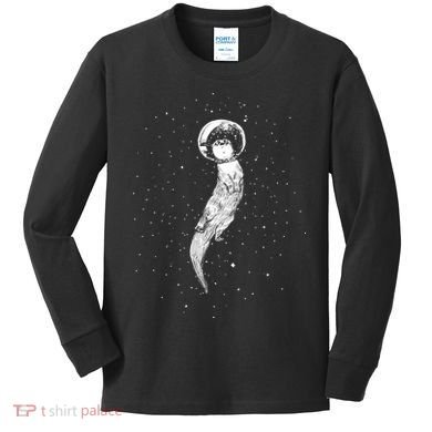 Drifting In Otter Space (Best For Color) Kids Long Sleeve Shirt