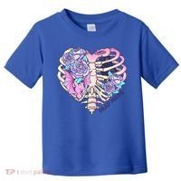 Dead Inside Pink Skeleton Chest Crow Heart Roses Halloween Gift Toddler T-Shirt thumb 0