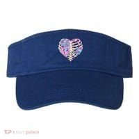 Dead Inside Pink Skeleton Chest Crow Heart Roses Halloween Gift Visor thumb 0