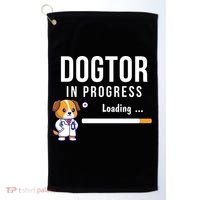 Dogtor In Progress Future Dog Doctor Vet Student Funny Vet Future Vet Golf Towel thumb 0
