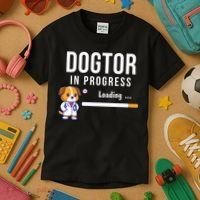 Dogtor In Progress Future Dog Doctor Vet Student Funny Vet Future Vet Kids T-Shirt thumb 3