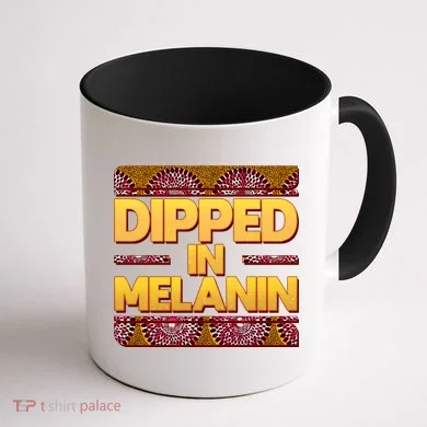 Dipped In Melanin Coffee Mug back