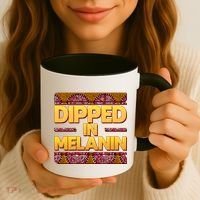 Dipped In Melanin Coffee Mug thumb 3