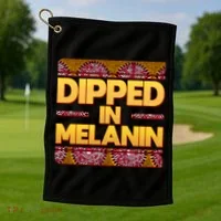 Dipped In Melanin Golf Towel thumb 1