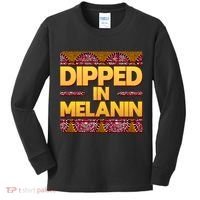Dipped In Melanin Kids Long Sleeve Shirt thumb 0