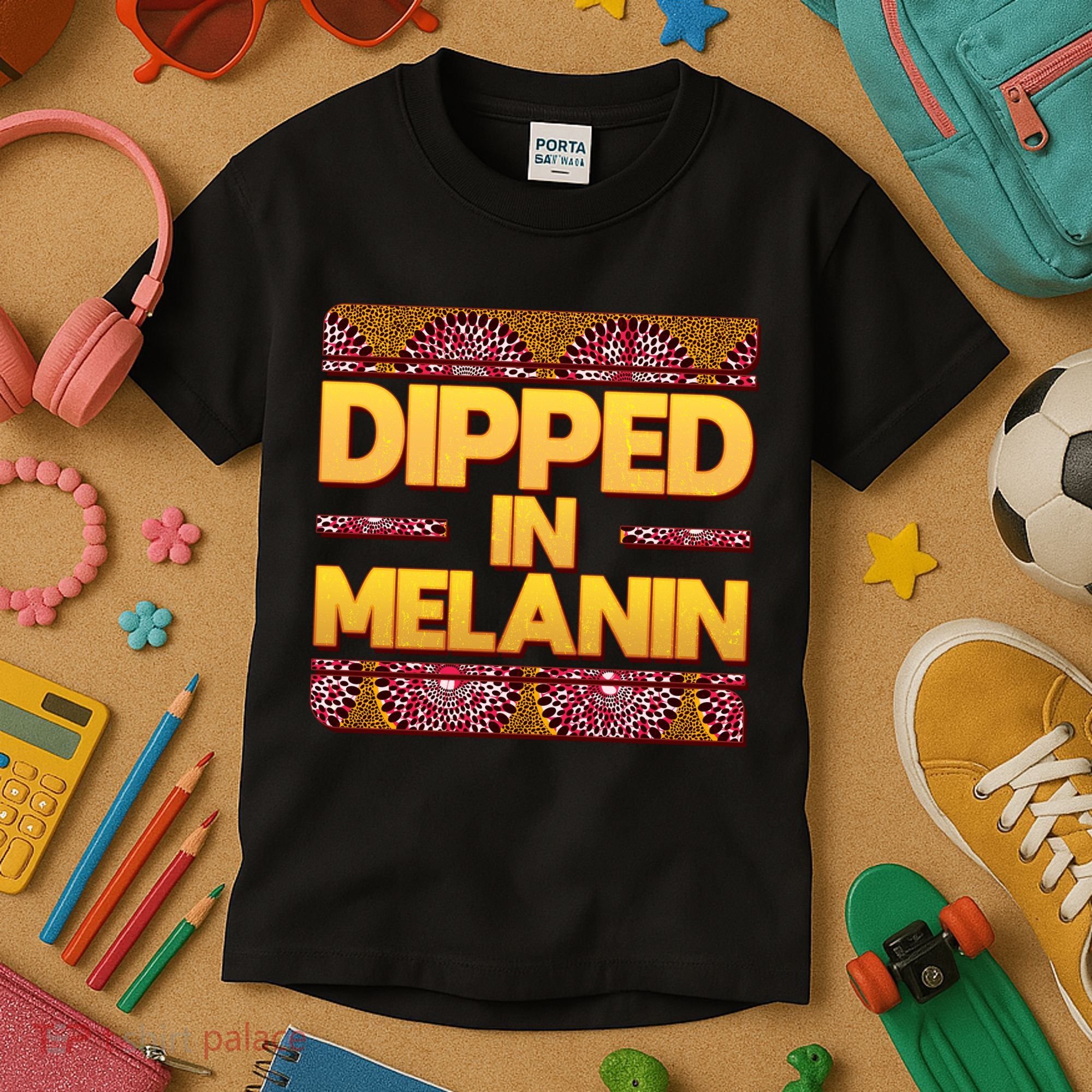 Dipped In Melanin Kids T-Shirt