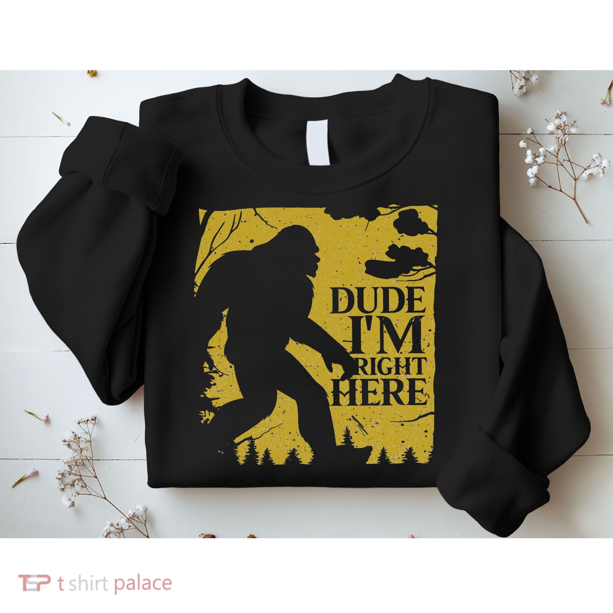 Dude I'm Right Here I Bigfoot Sasquatch Gift Sweatshirt