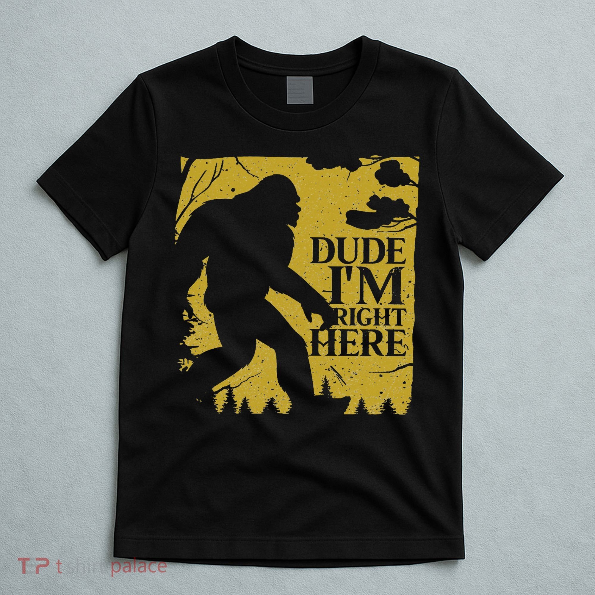 Dude I'm Right Here I Bigfoot Sasquatch Gift T-Shirt