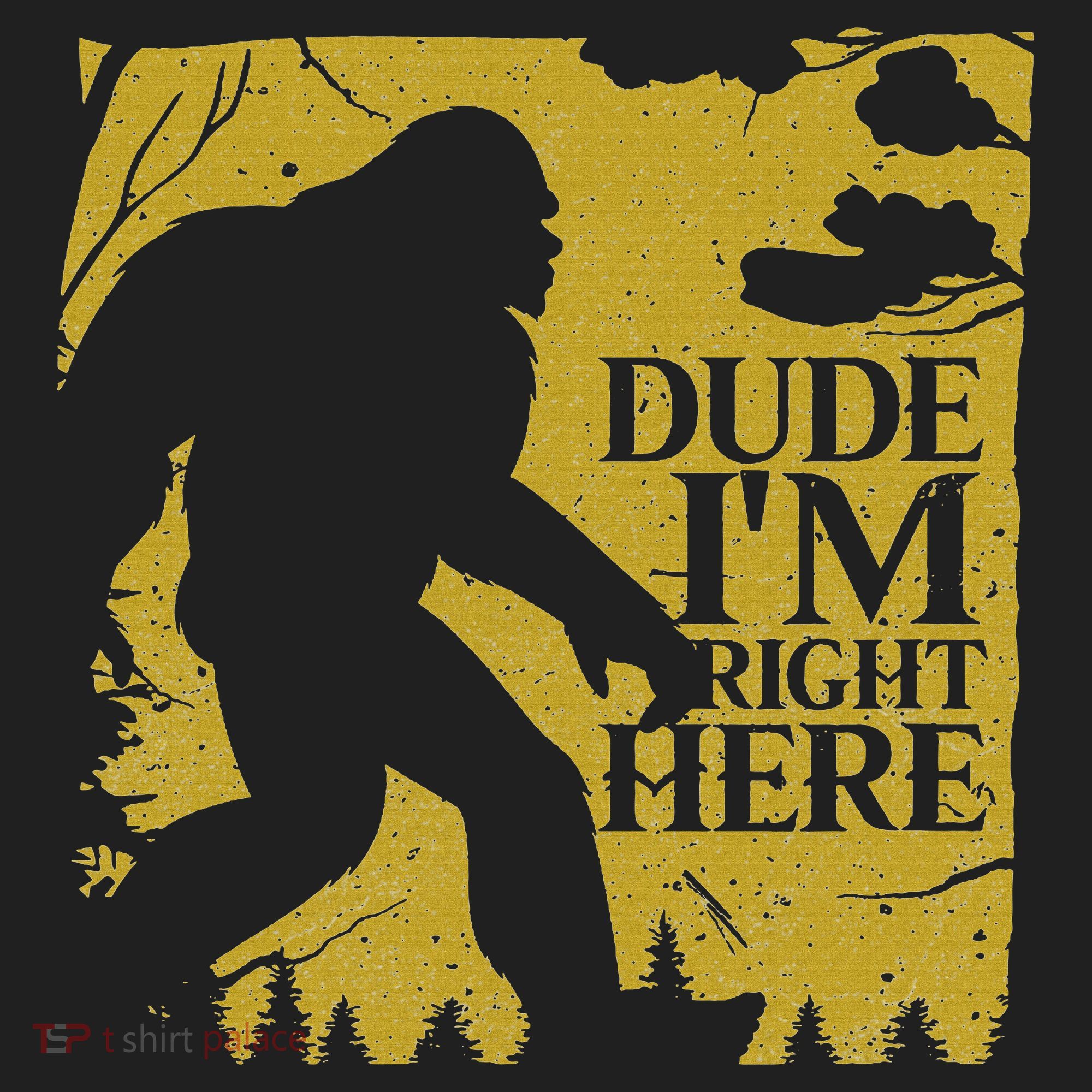 Dude I'm Right Here I Bigfoot Sasquatch Gift Beanie