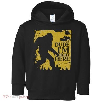 Dude I'm Right Here I Bigfoot Sasquatch Gift Toddler Hoodie