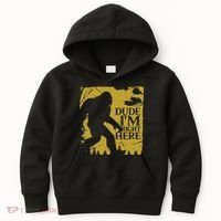 Dude I'm Right Here I Bigfoot Sasquatch Gift Kids Hoodie thumb 0