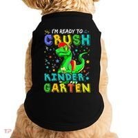 Dinosaur I'm Ready To Crush Kindergarten Back To School Doggie Tank thumb 0
