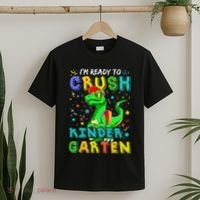 Dinosaur I'm Ready To Crush Kindergarten Back To School T-Shirt thumb 2
