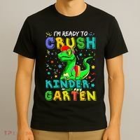 Dinosaur I'm Ready To Crush Kindergarten Back To School T-Shirt thumb 3