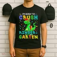 Dinosaur I'm Ready To Crush Kindergarten Back To School T-Shirt thumb 6