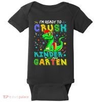 Dinosaur I'm Ready To Crush Kindergarten Back To School Baby Bodysuit thumb 0