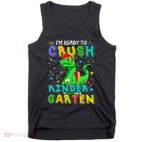 Dinosaur I'm Ready To Crush Kindergarten Back To School Tank Top thumb 0
