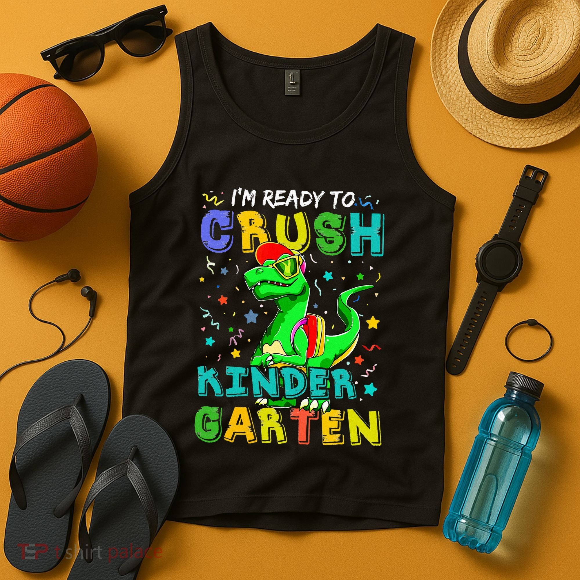 Dinosaur I'm Ready To Crush Kindergarten Back To School Tank Top