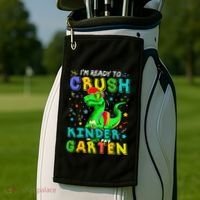 Dinosaur I'm Ready To Crush Kindergarten Back To School Golf Towel thumb 2