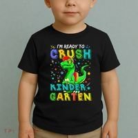 Dinosaur I'm Ready To Crush Kindergarten Back To School Toddler T-Shirt thumb 2