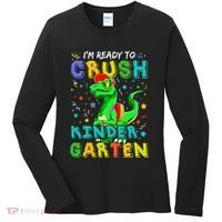 Dinosaur I'm Ready To Crush Kindergarten Back To School Women's Long Sleeve Shirt thumb 0