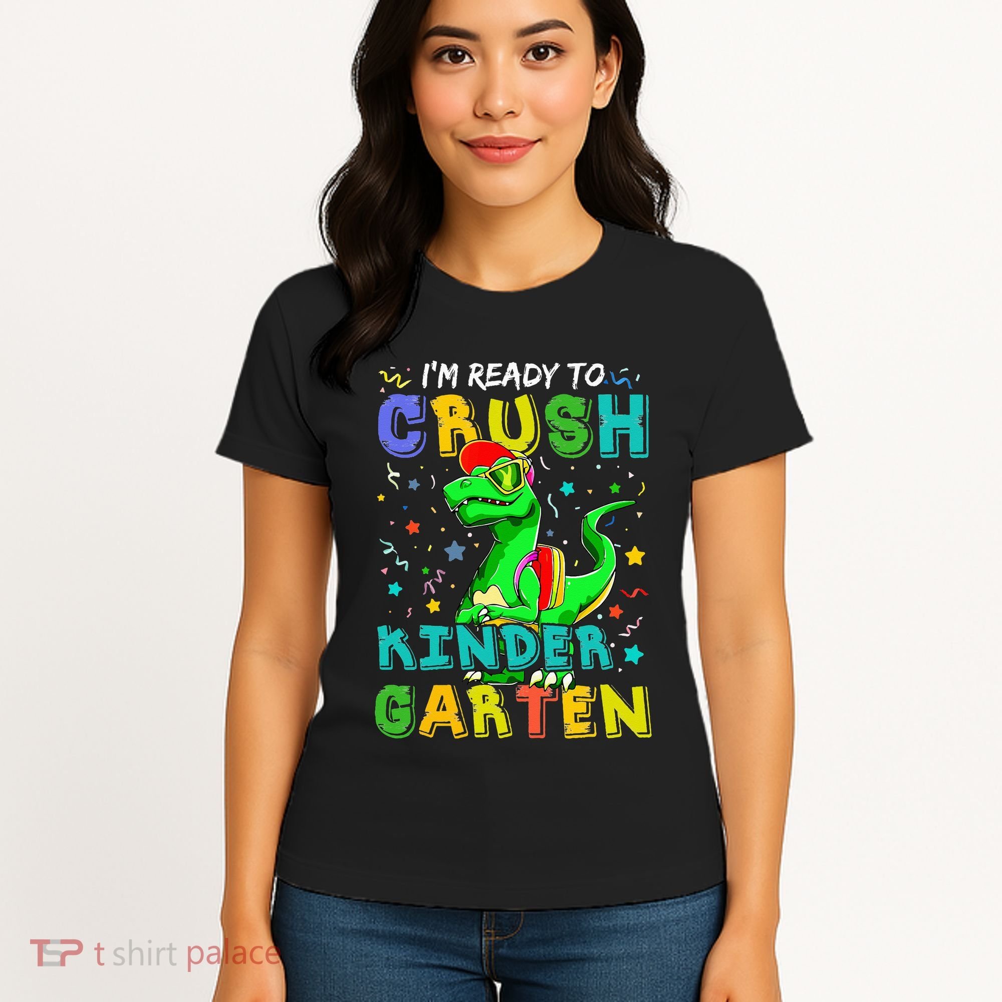 Dinosaur I'm Ready To Crush Kindergarten Back To School Women's T-Shirt