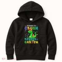 Dinosaur I'm Ready To Crush Kindergarten Back To School Kids Hoodie thumb 0
