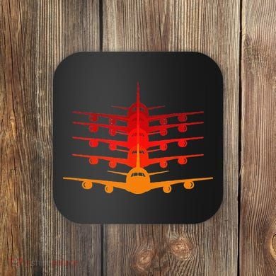 Distressed ID Rather Be Flying Funny Airplane Pilot Coaster