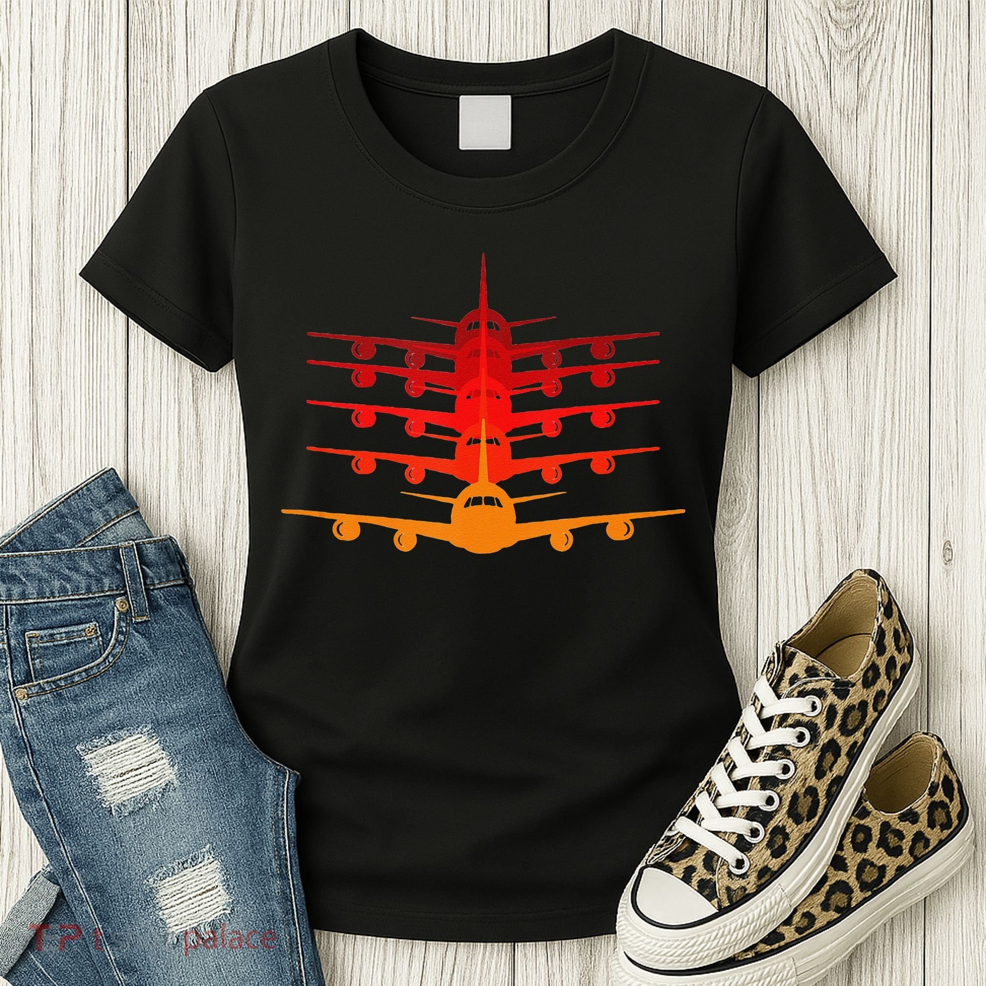Distressed ID Rather Be Flying Funny Airplane Pilot Women's T-Shirt