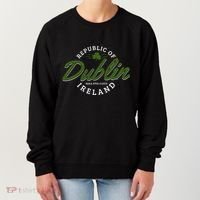 Dublin Ireland Shamrock St Patricks Day Green Souvenir Gift Women's Sweatshirt thumb 0