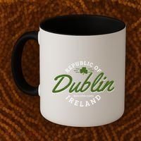 Dublin Ireland Shamrock St Patricks Day Green Souvenir Gift Coffee Mug thumb 2