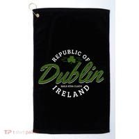 Dublin Ireland Shamrock St Patricks Day Green Souvenir Gift Golf Towel thumb 0