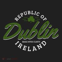 Dublin Ireland Shamrock St Patricks Day Green Souvenir Gift Golf Towel thumb 3