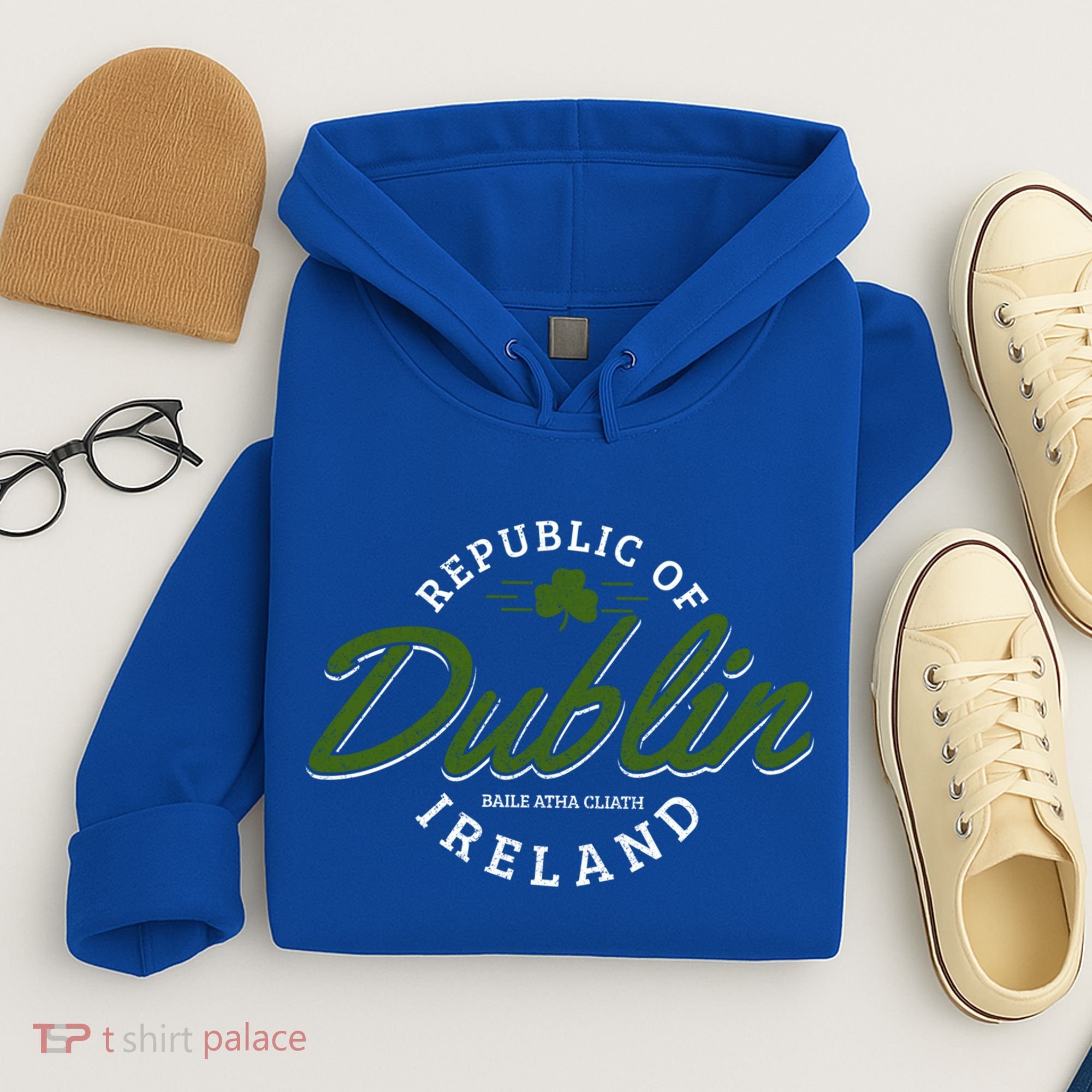 Dublin Ireland Shamrock St Patricks Day Green Souvenir Gift Hoodie