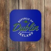 Dublin Ireland Shamrock St Patricks Day Green Souvenir Gift Coaster thumb 0