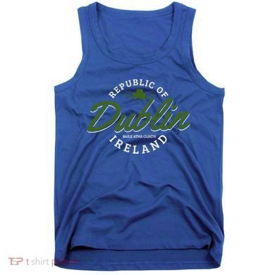 Dublin Ireland Shamrock St Patricks Day Green Souvenir Gift Tank Top
