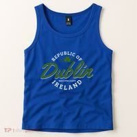 Dublin Ireland Shamrock St Patricks Day Green Souvenir Gift Tank Top thumb 2