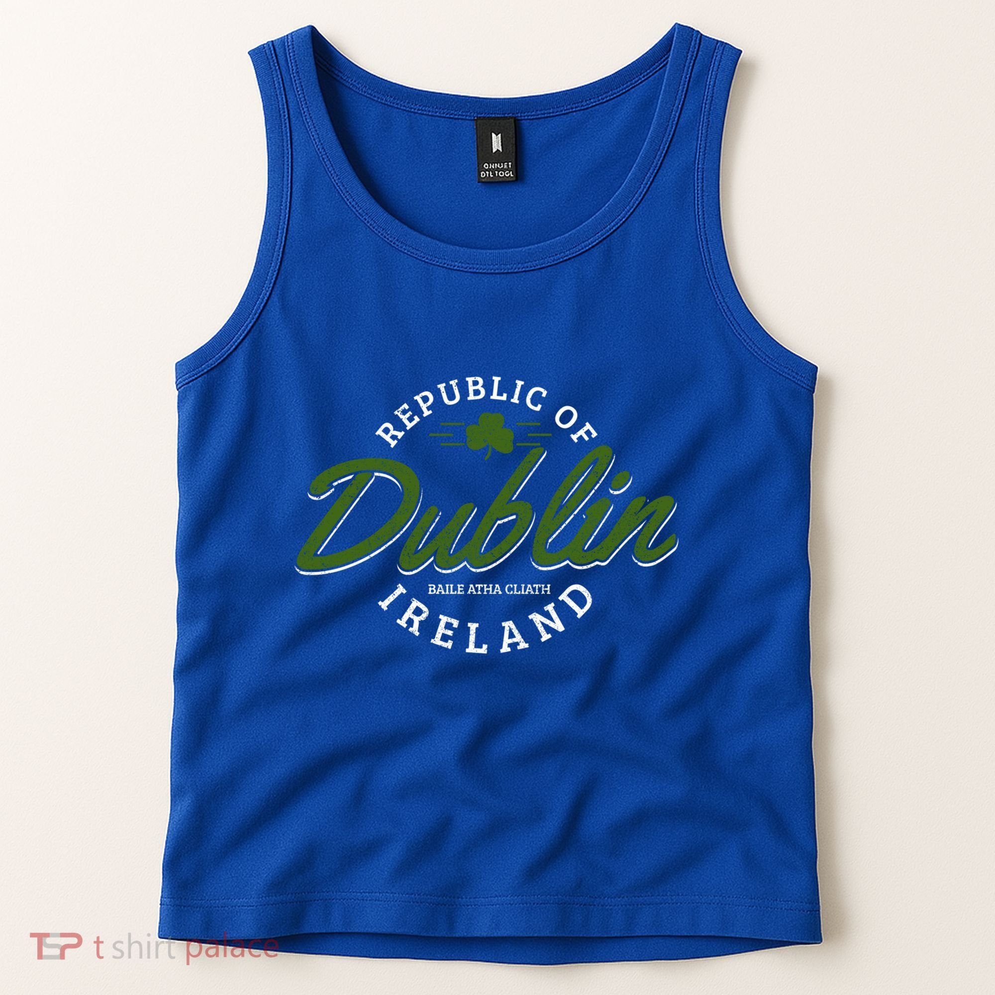 Dublin Ireland Shamrock St Patricks Day Green Souvenir Gift Tank Top