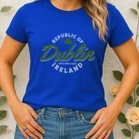 Dublin Ireland Shamrock St Patricks Day Green Souvenir Gift Women's T-Shirt thumb 2