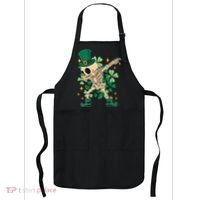 Dabbing Irish Skeleton Clover St Patricks Day Apron thumb 0