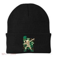 Dabbing Irish Skeleton Clover St Patricks Day Beanie thumb 0