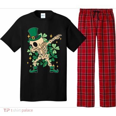 Dabbing Irish Skeleton Clover St Patricks Day Pajama Set