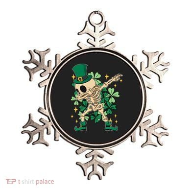 Dabbing Irish Skeleton Clover St Patricks Day Ornament