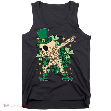 Dabbing Irish Skeleton Clover St Patricks Day Tank Top