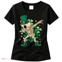 Dabbing Irish Skeleton Clover St Patricks Day Women's T-Shirt thumb 0