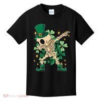 Dabbing Irish Skeleton Clover St Patricks Day Kids T-Shirt thumb 0